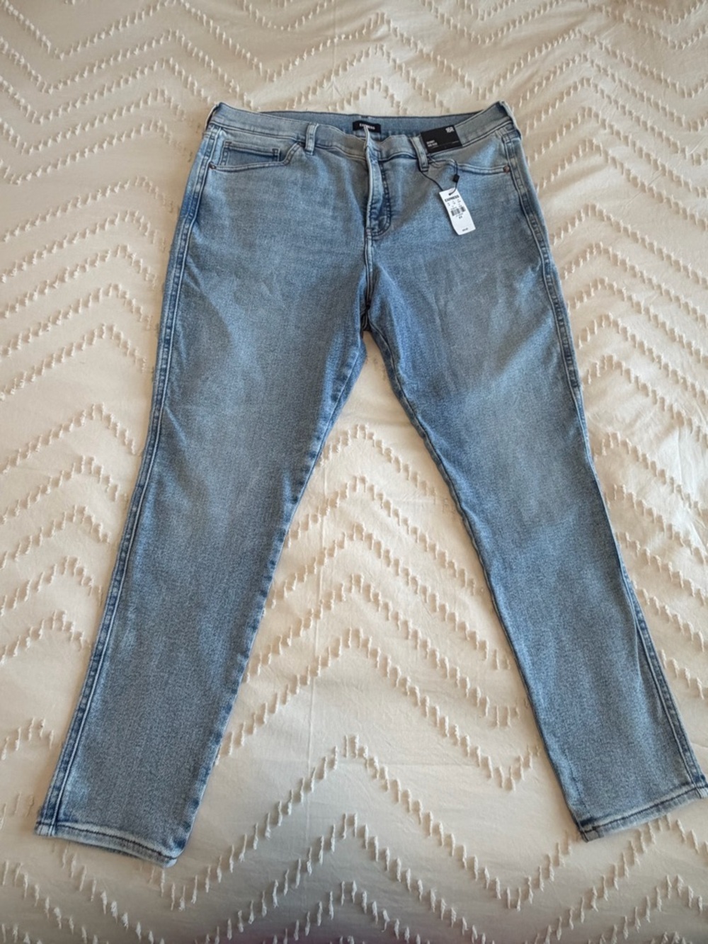 Express Light Wash Blue Skinny Jeans